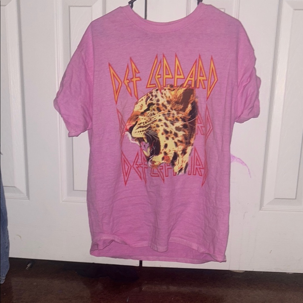 Pink Short Sleeve Tee with Bold Graphic